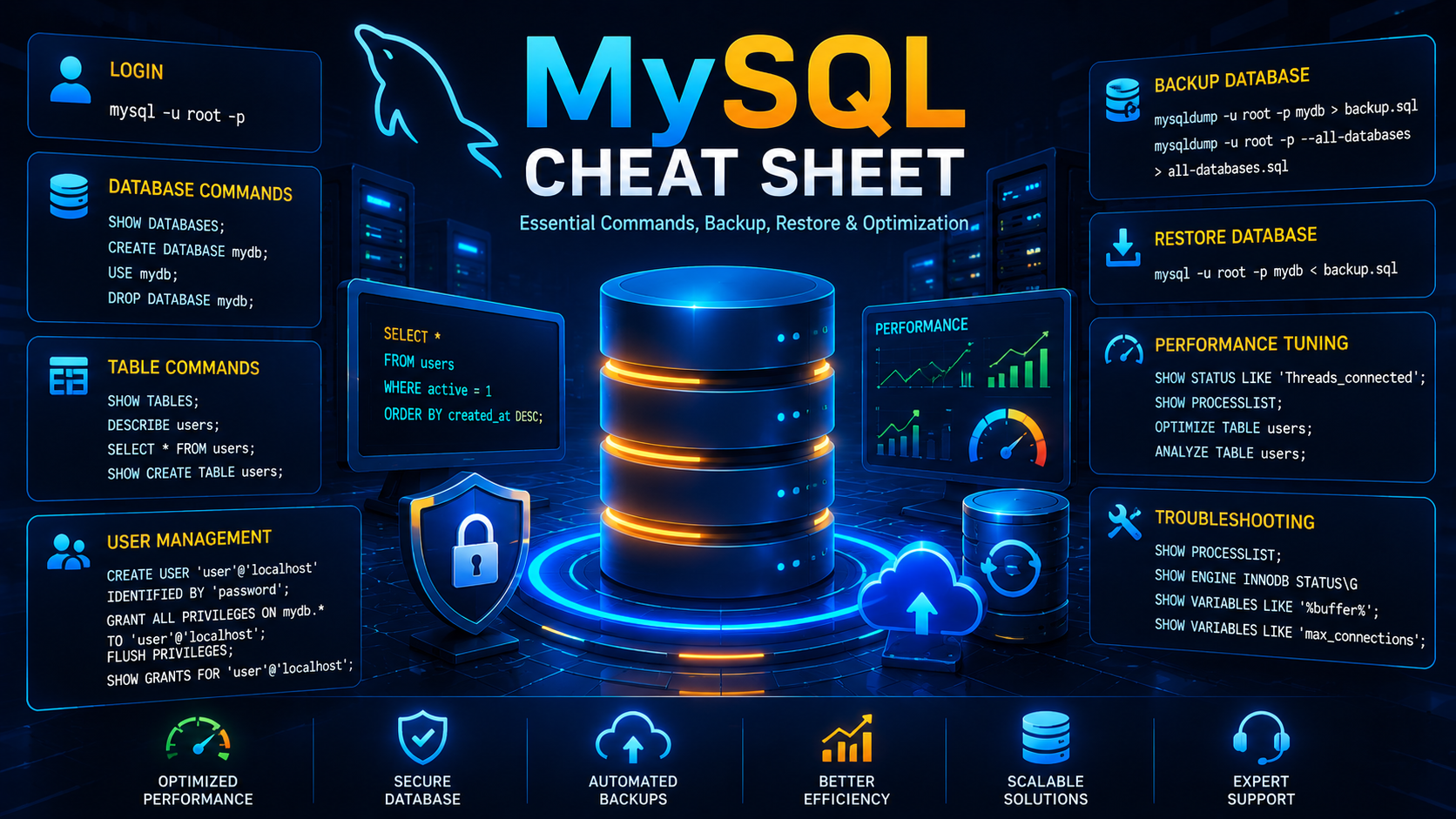 MySQL Cheat Sheet