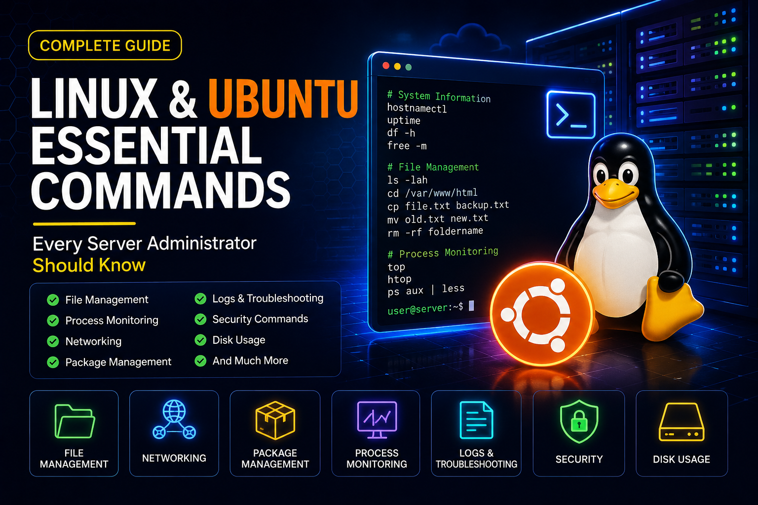 Linux & Ubuntu Essential Commands Every Server Administrator Should Know