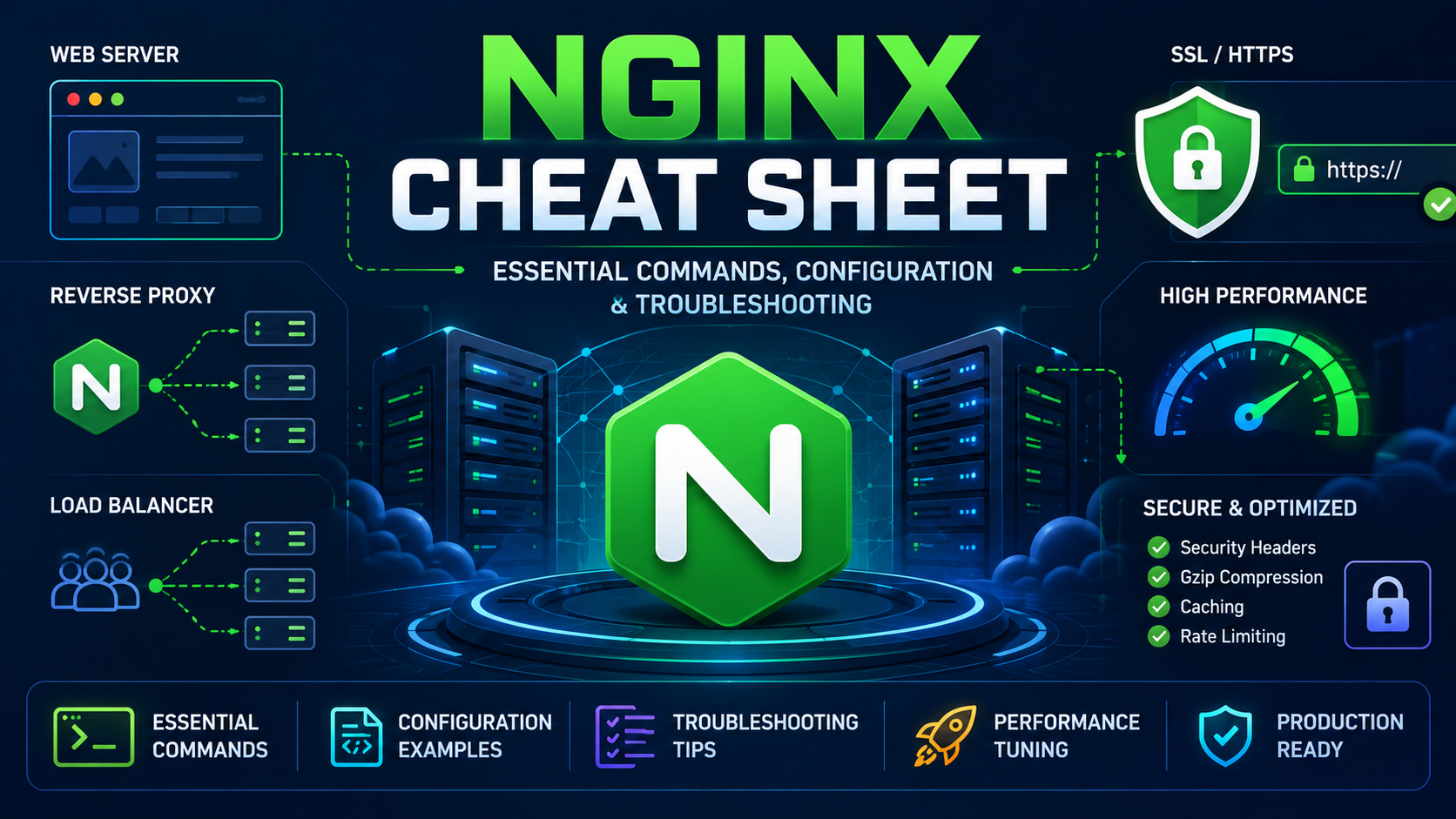 Nginx Cheat Sheet: Essential Commands, Configuration & Troubleshooting Guide